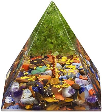 Rockcloud Tree of Life Orgone Pyramid Crystal Energy Generator