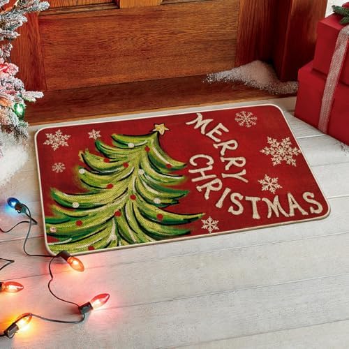 Artoid Mode Xmas Tree Doormat for Indoor Outdoor