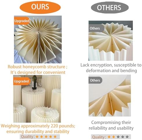 5 Pcs Foldable Cylinder Pedestal Stand for Party Decor