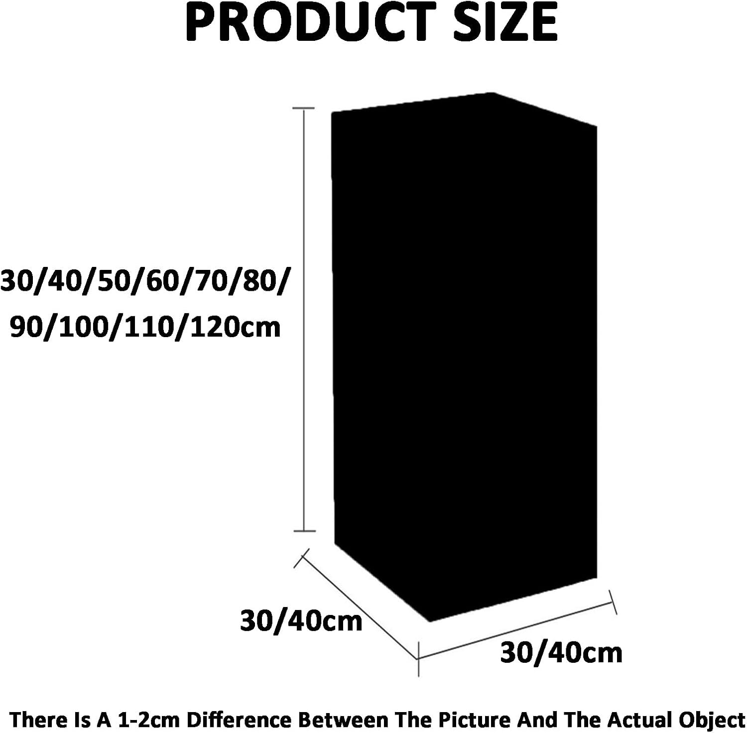 Cube Display Pedestal Stand Black 40x40cm