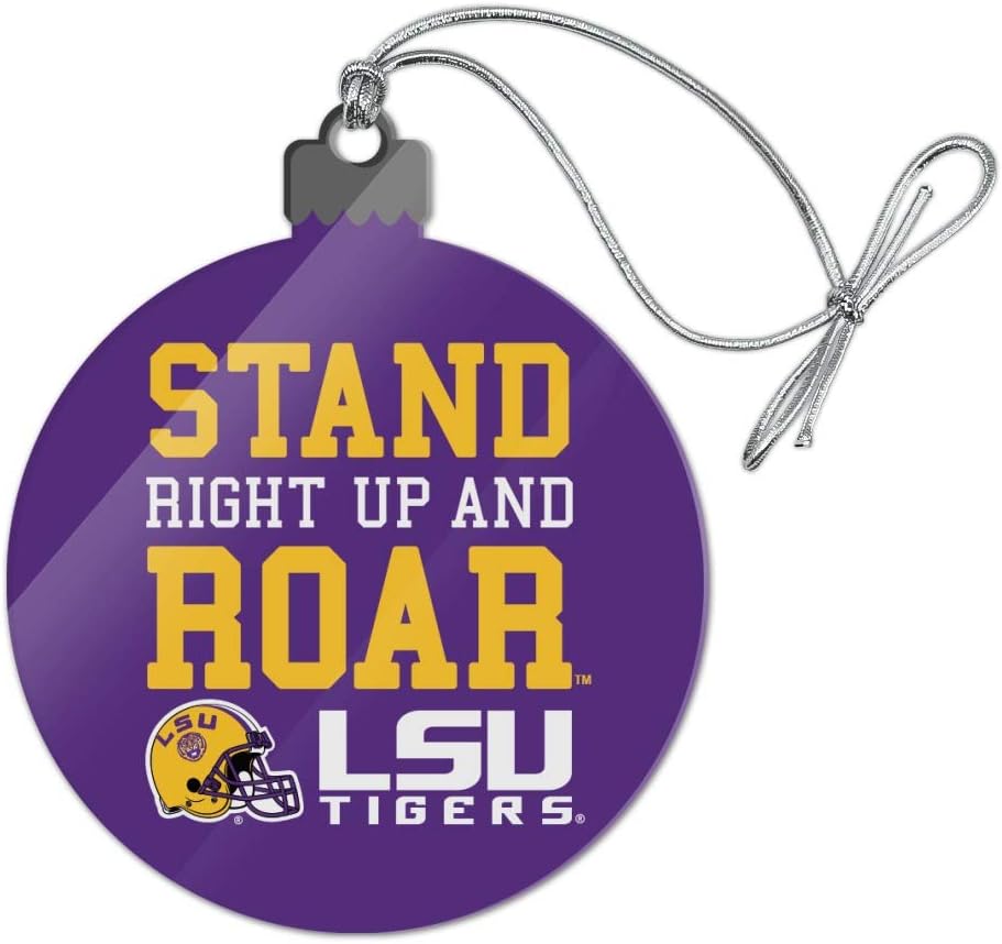 GRAPHICS MORE LSU Tigers Football Acrylic Christmas Ornament