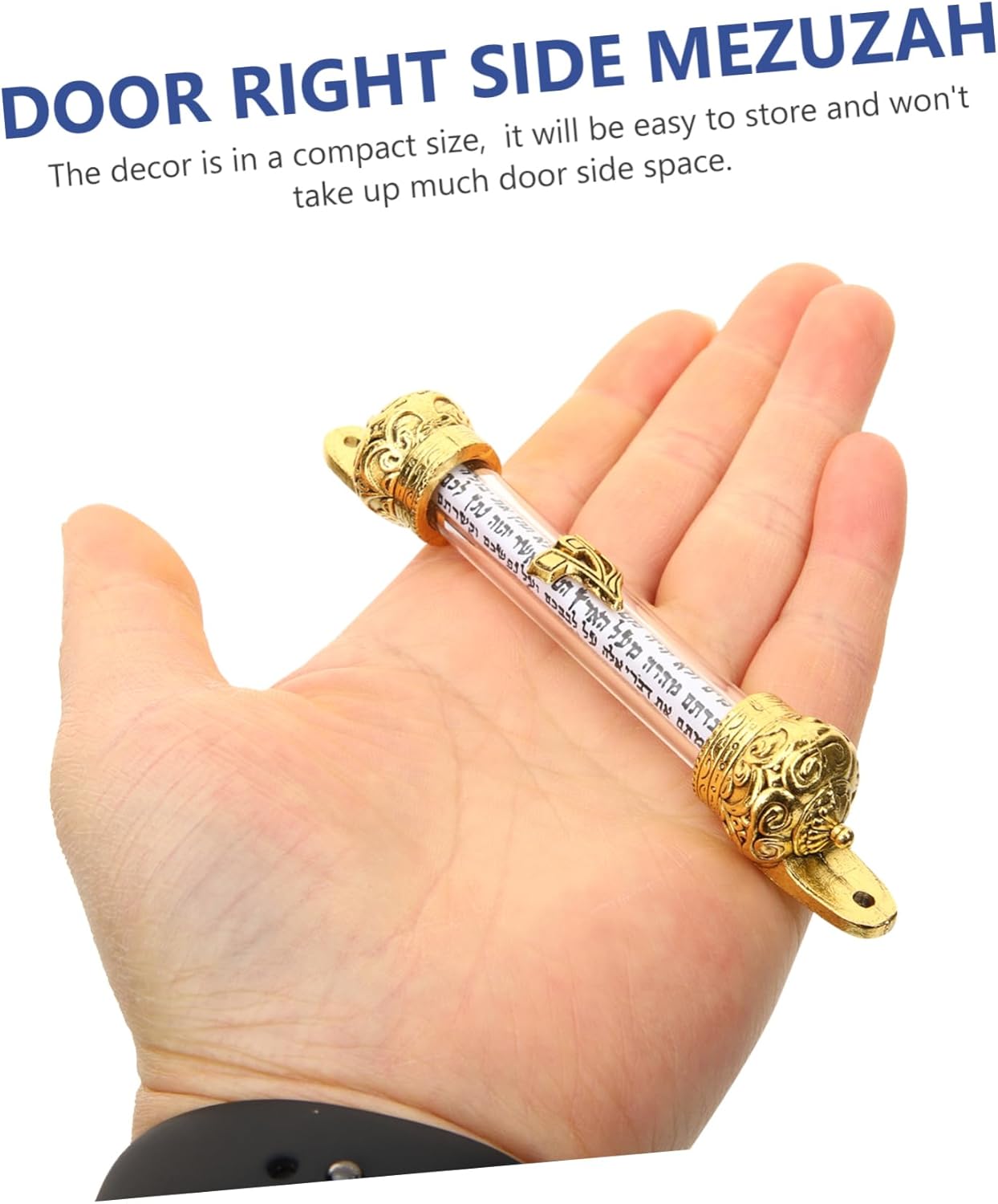 PRETYZOOM Religious Mezuzah Scroll Door Decor Metal