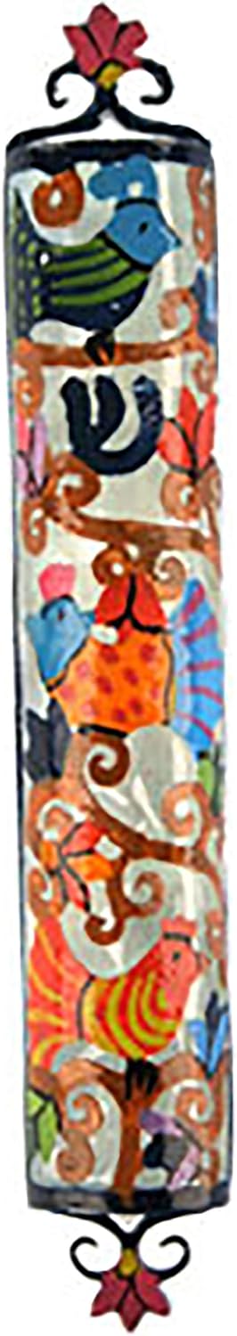 Yair Emanuel Mezuzah Bright Birds Decor