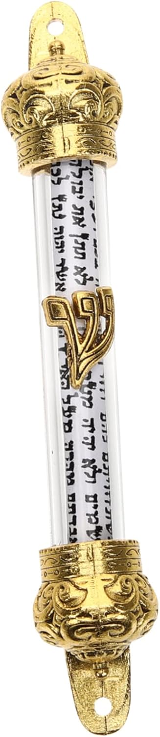 PRETYZOOM Religious Mezuzah Scroll Door Decor Metal