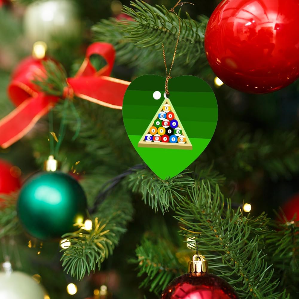 Graphics More Heart-Shaped Porcelain Christmas Tree Ornament - 28 Inch