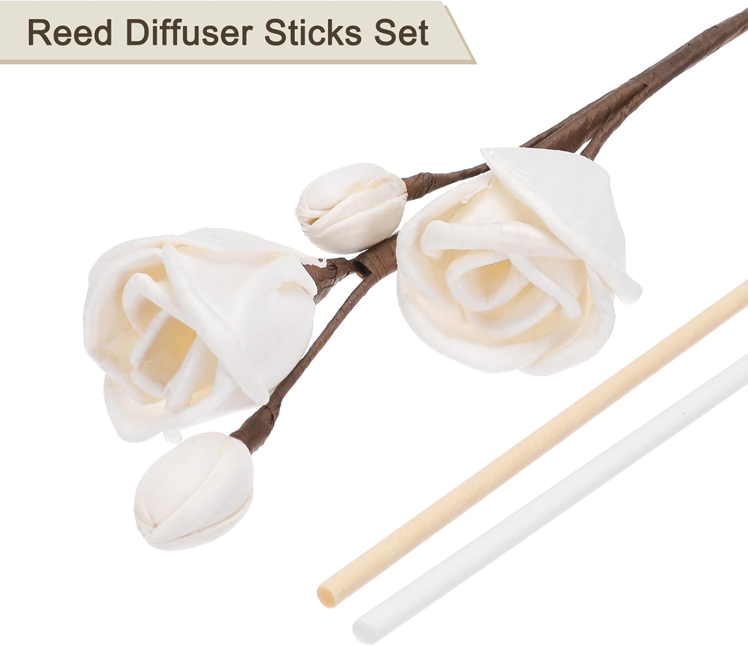 Uxcell 102Pcs Reed Diffuser Sticks Set - White Wood