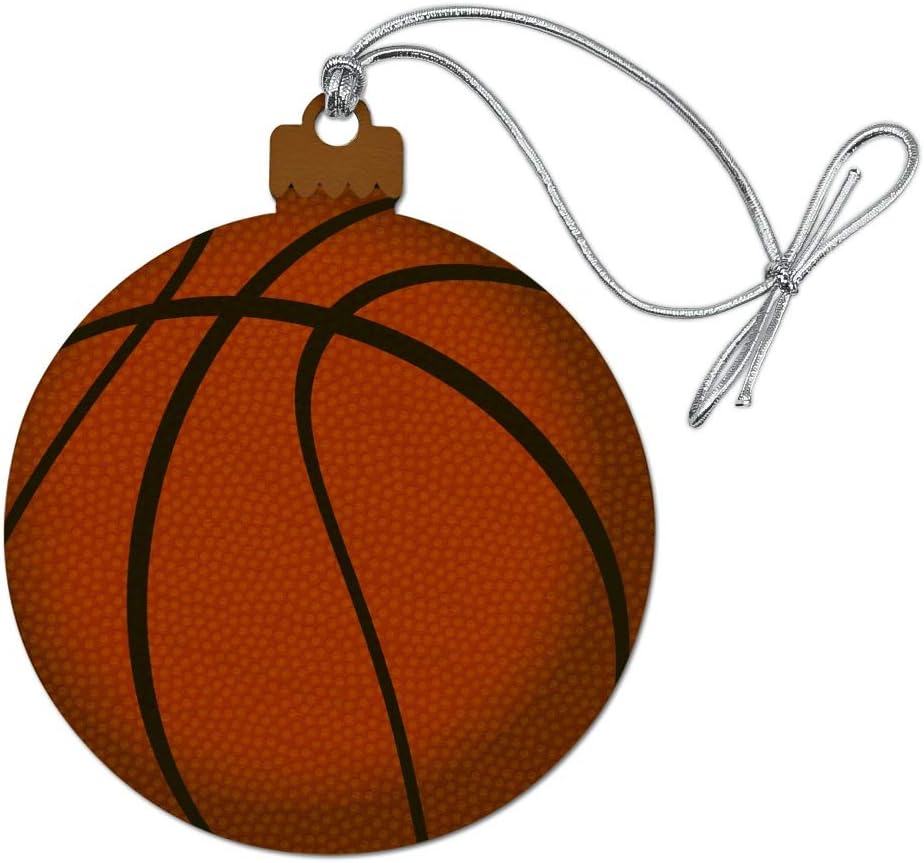 Graphics More Basketball Ball Wood Christmas Ornament
