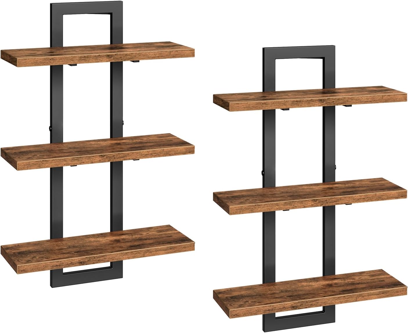 HOOBRO Floating Shelves Set of 2 3-Tier Wall Mounted Storage