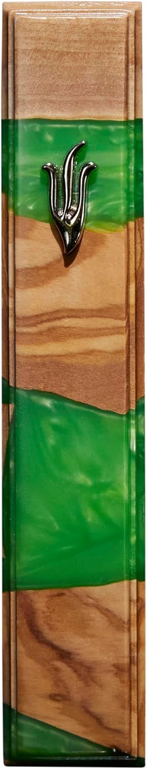 Handcrafted Wood Acrylic Mezuzah Case Modern Design