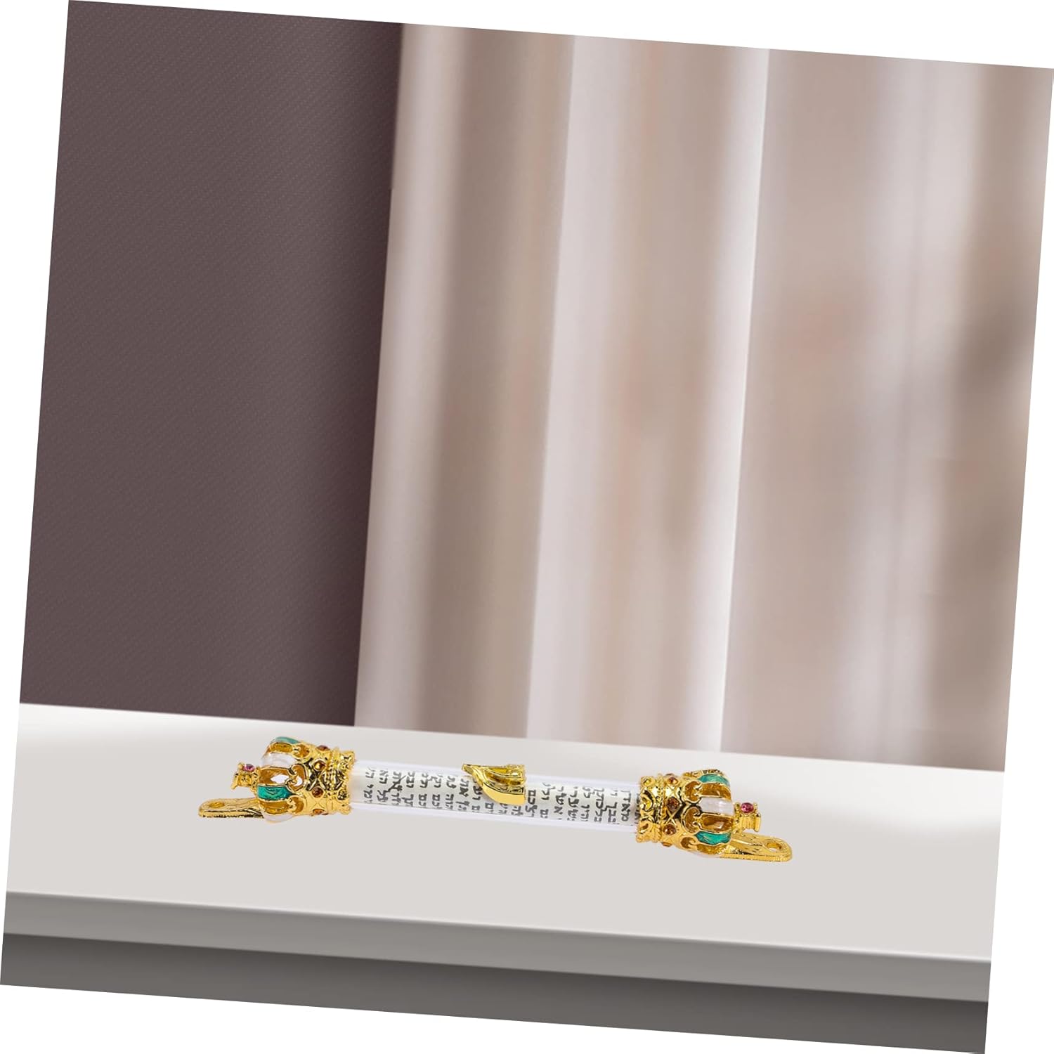 RORPOIR Decorative Metal Mezuzah Door Blessing Plaque