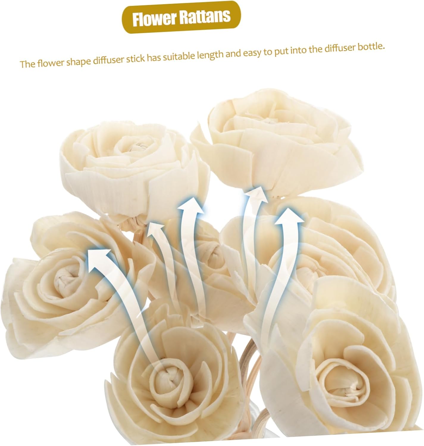 8pcs Aromatherapy Rattan Diffuser Sticks for Natural Home Fragrance