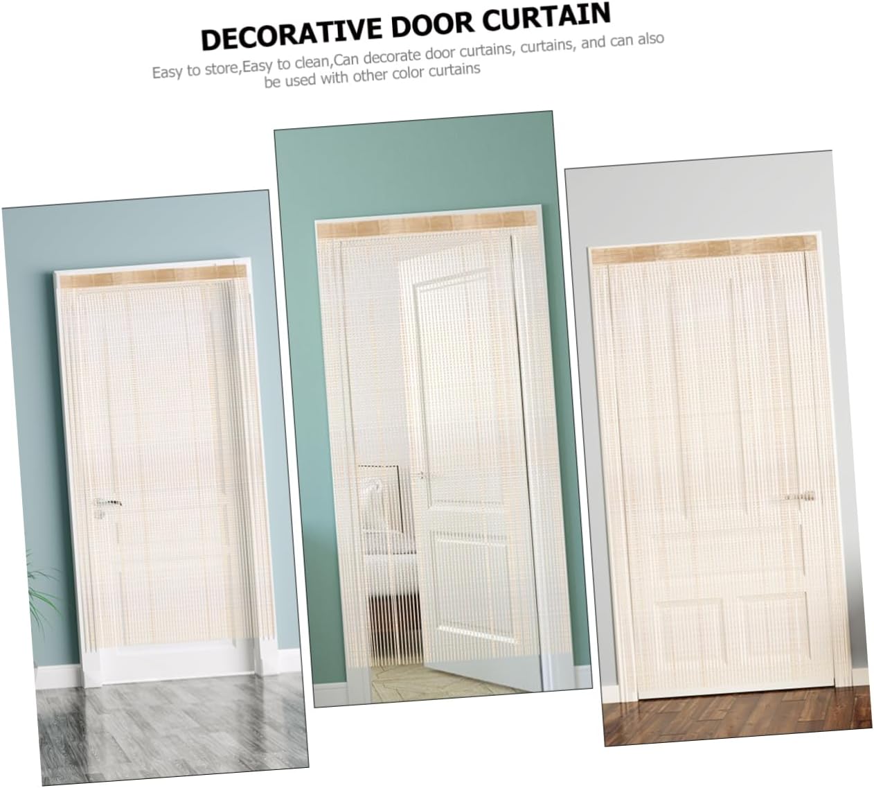 Elegant Monochrome Door Curtain with Matte Finish