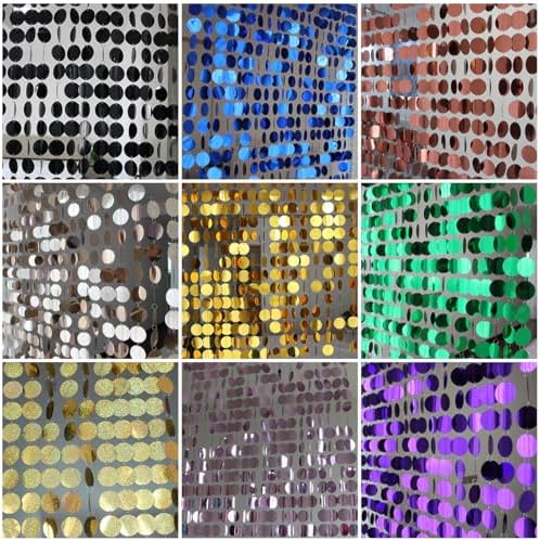 ECYC Ltd Shimmer Sequin Beaded Curtain Set of 5