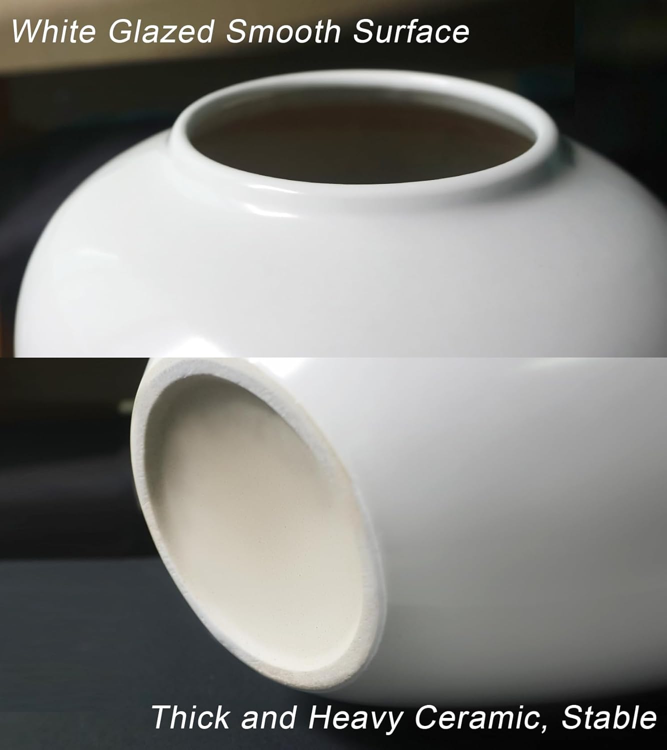 GeLive Handmade Ceramic Vase with Glossy Finish