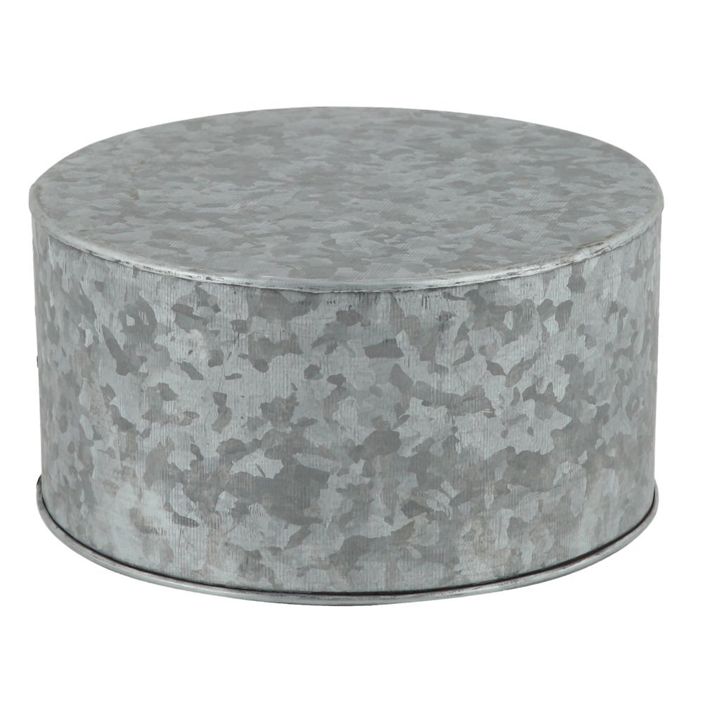 HUBERT Round Galvanized Display Pedestal 10 14 Dia x 5 H