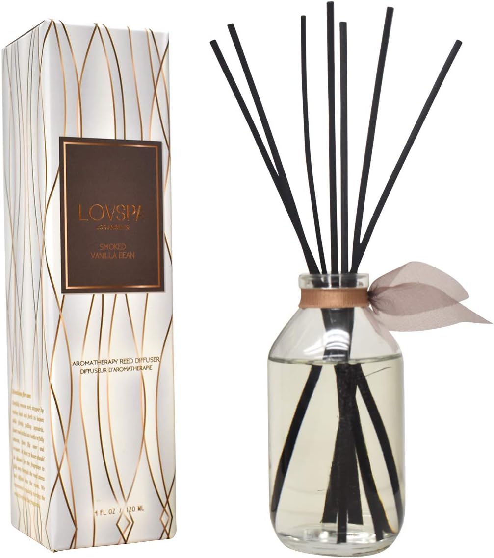 LOVSPA Smoked Vanilla Bean Reed Diffuser Set