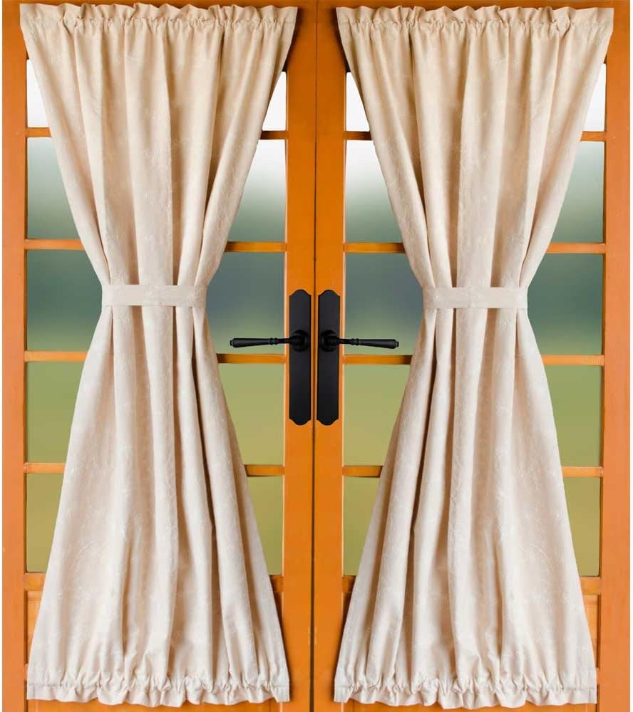 Candlewicking Cream Cotton French Door Panel