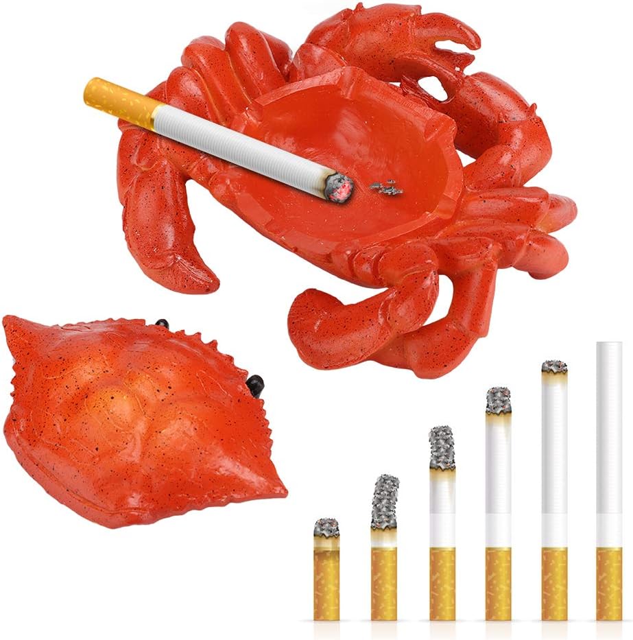 Resin Crab Shape Ornament Ashtray Home Office Decor