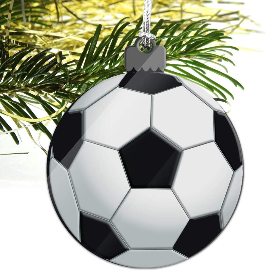 Soccer Ball Football Acrylic Christmas Ornament