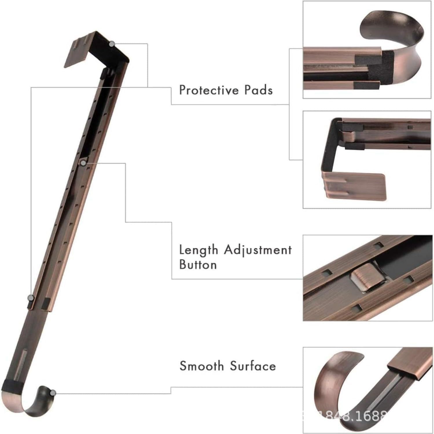 Adjustable Wreath Hanger for Front Door Bronze 15 to 25 Inches