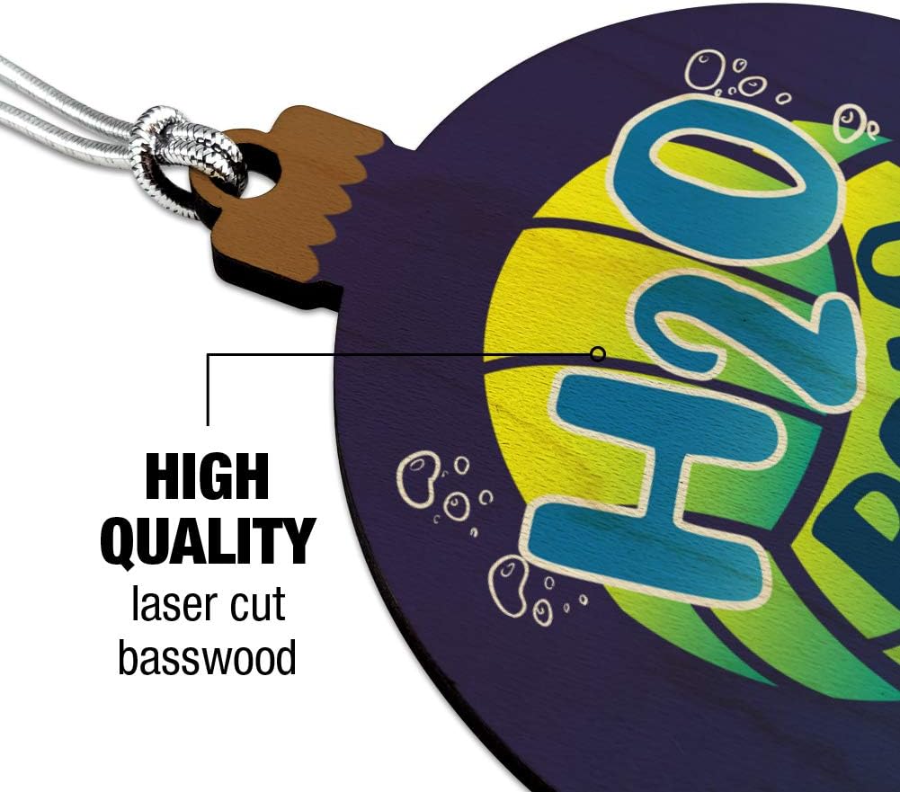 Graphics And More Water Polo Ball H2O Wood Christmas Ornament