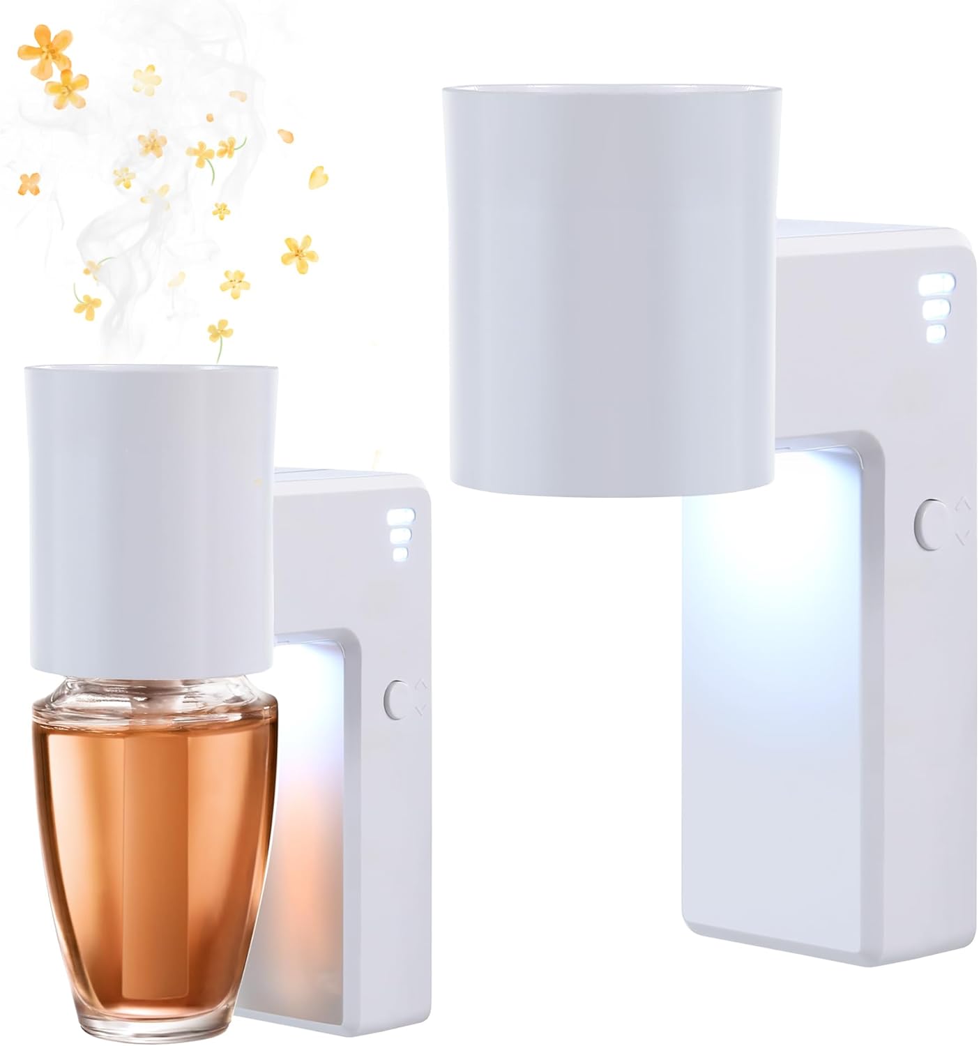 2 Pcs Wall Fragrance Plug In with Night Light and 3-Speed Diffuser