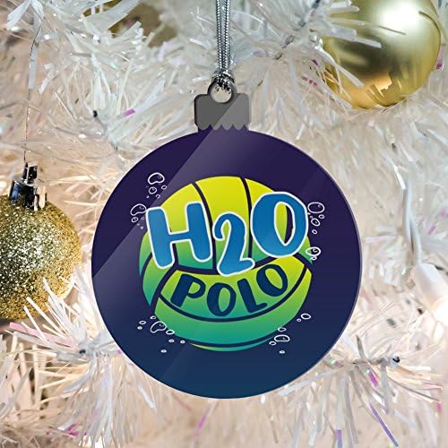 Graphics And More Water Polo Ball H2O Acrylic Christmas Ornament