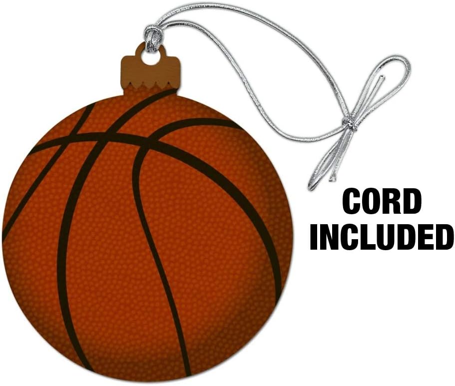 Graphics More Basketball Ball Wood Christmas Ornament