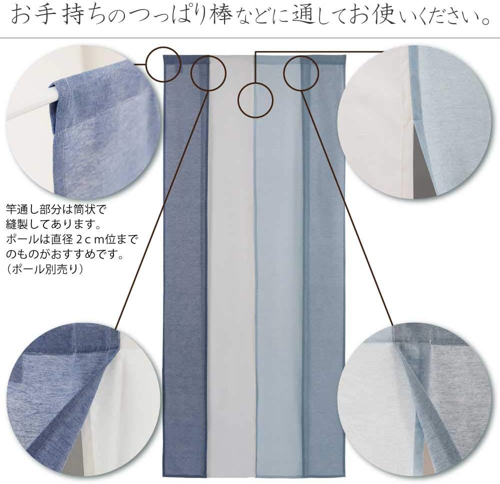 Sunnyday Fabric Doorway Curtain Blue Japanese Noren