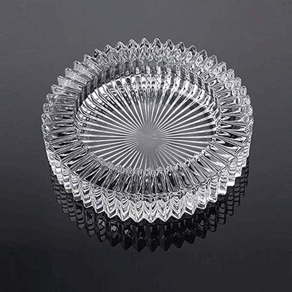 Artistic Glass Ashtray - 6 Inch Round Collectible Decor