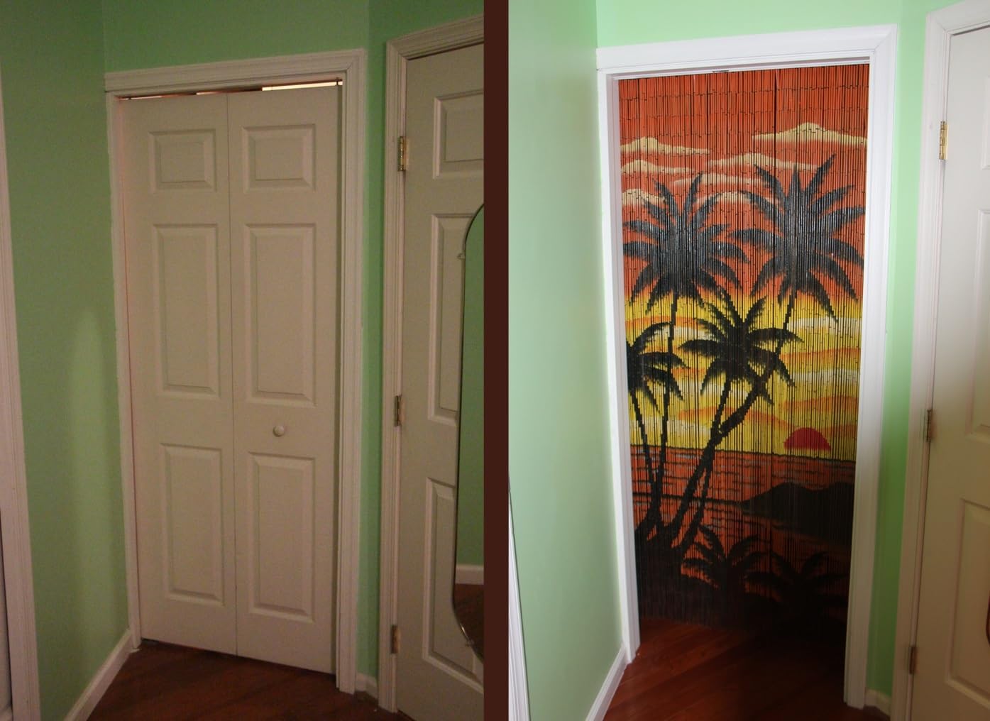 Beaded Curtain 125 String Tropical Palm Trees 36x79
