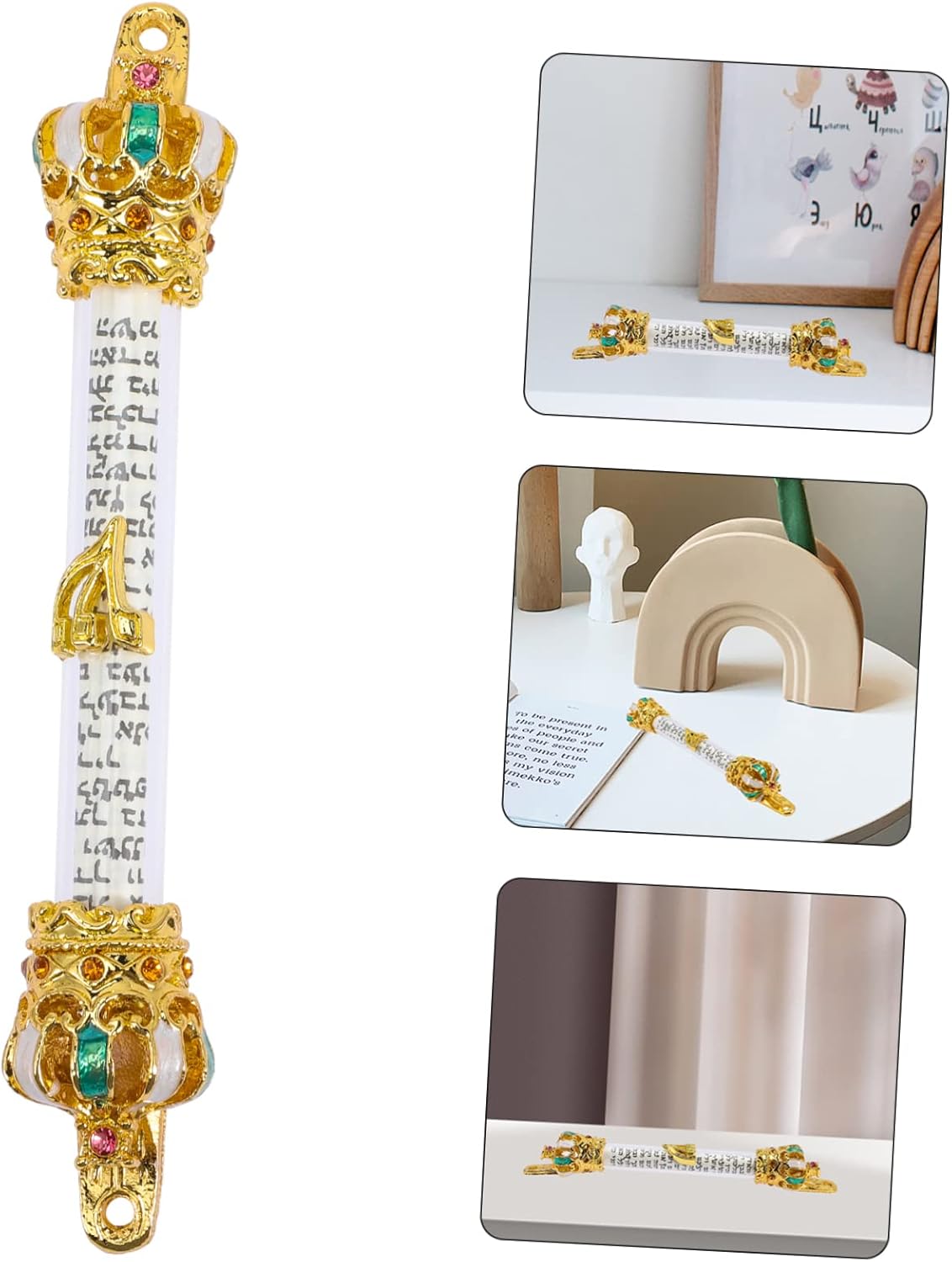 Yardenfun Metal Mezuzah Judaica Door Hanging Decor Scripture Lintel