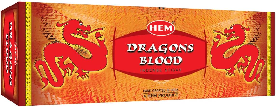 HEM Dragon Blood Incense Sticks 20 per Tube 6 Tubes Box