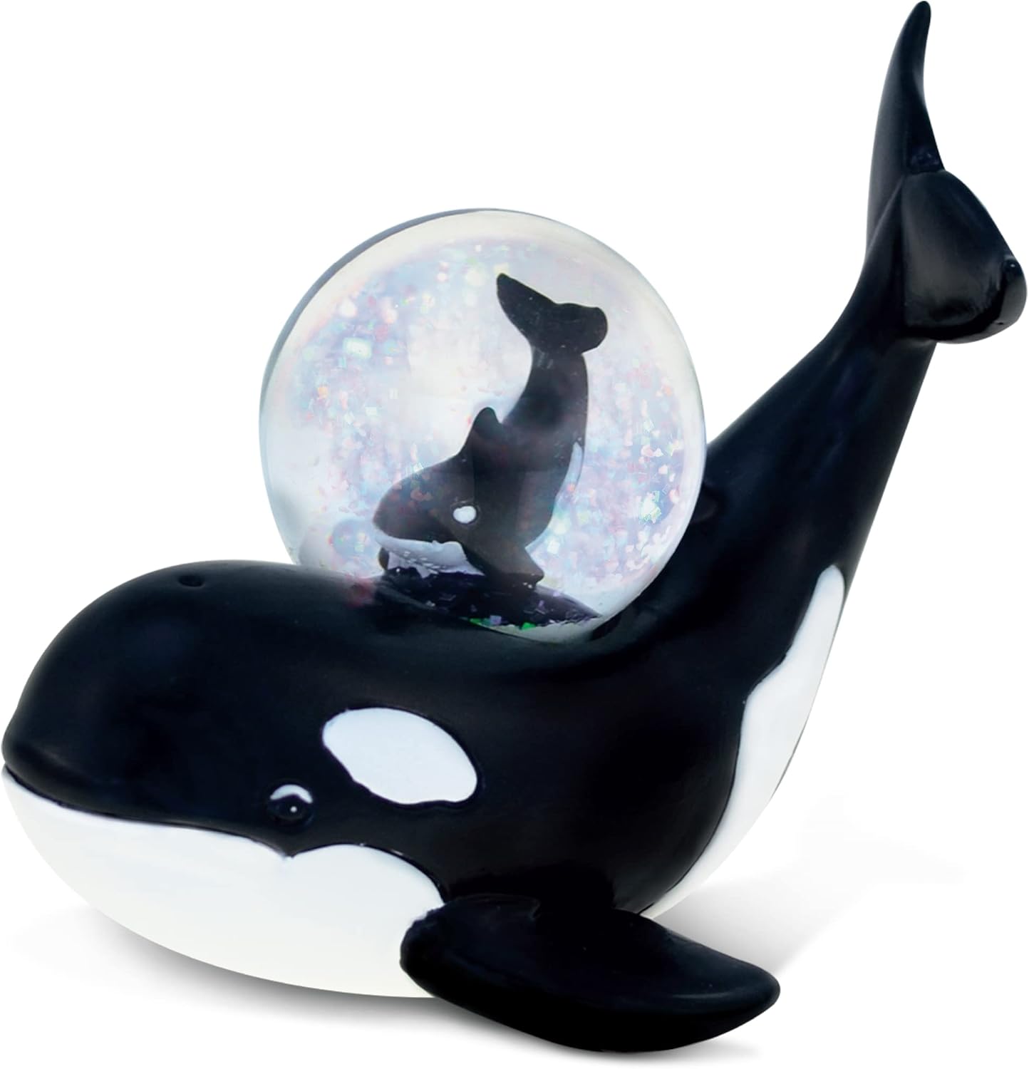 COTA Global Killer Whale Shark Snow Globe - Ocean Animal Decor