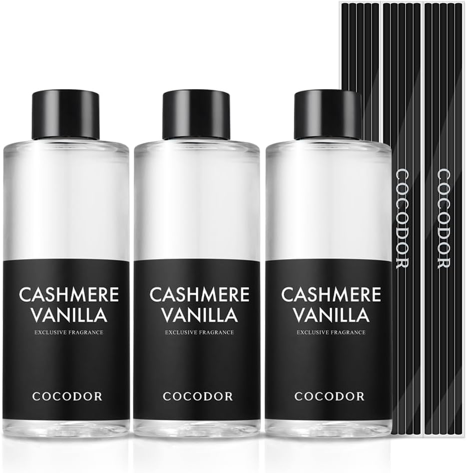 Cocodor Cashmere Vanilla Reed Diffuser Refills 3 Pack