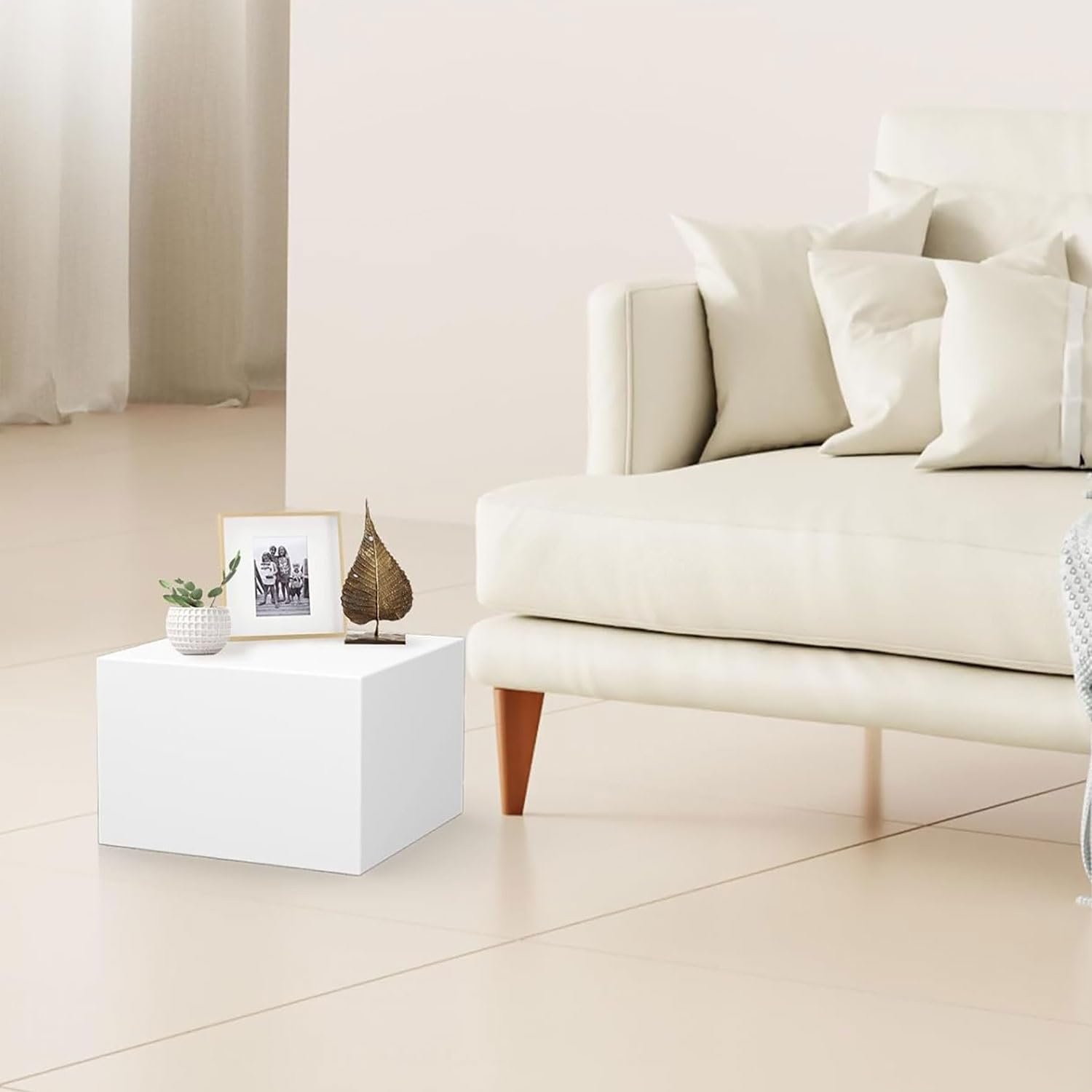 White Square Display Pedestal Stand for Events