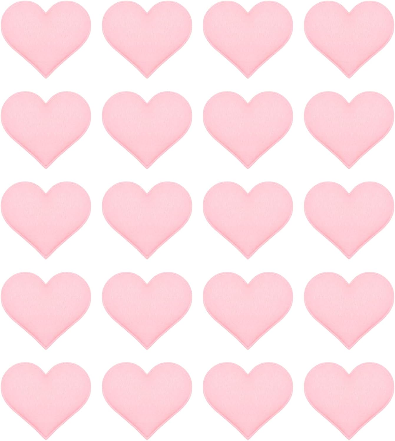 MECCANIXITY Pink Felt Hearts 20 Pack Hanging Decorations