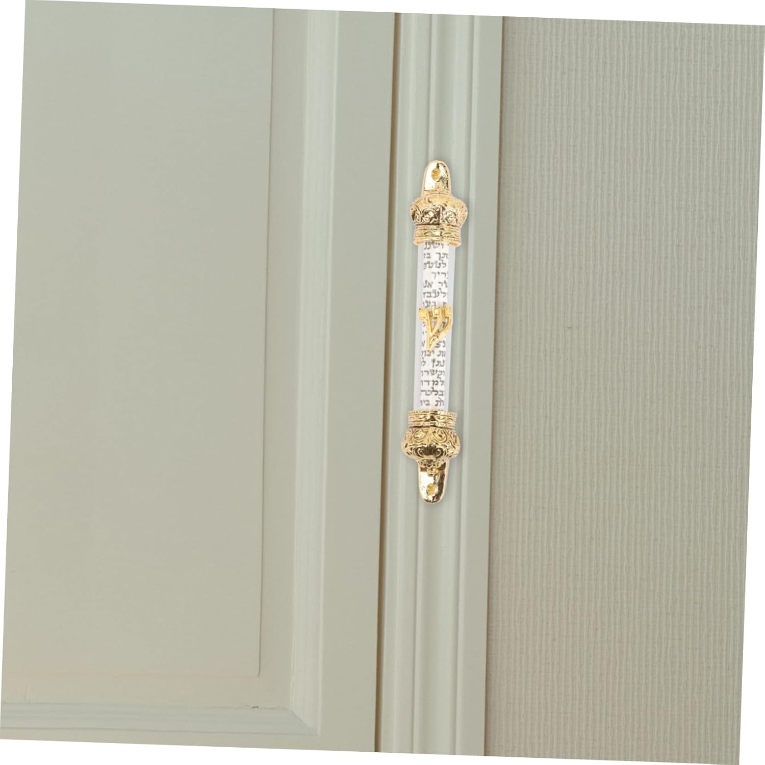 BESTOYARD Delicate Metal Mezuzah with Scroll for Home Blessing