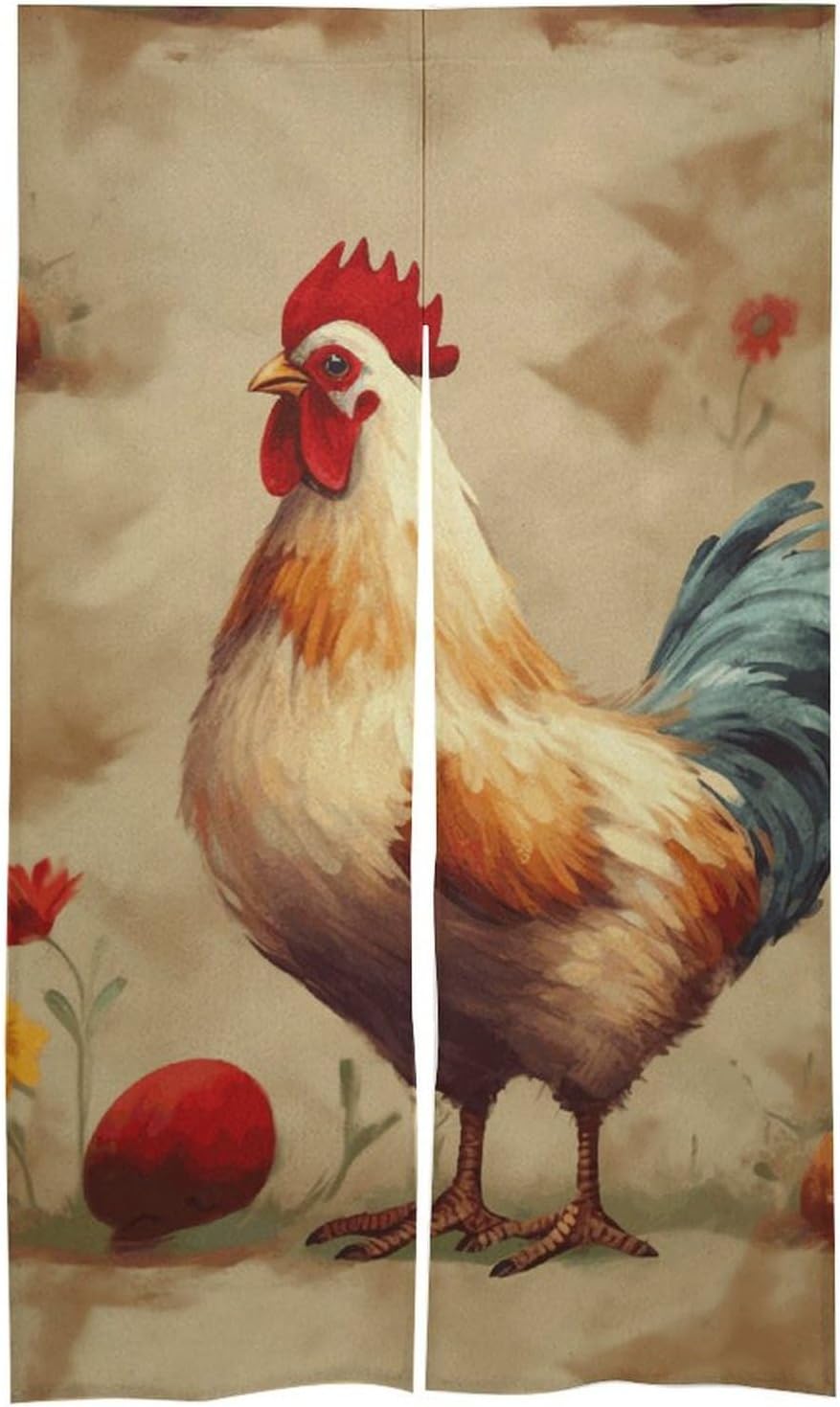 Japanese Noren Art Chicken Door Curtain 34x57