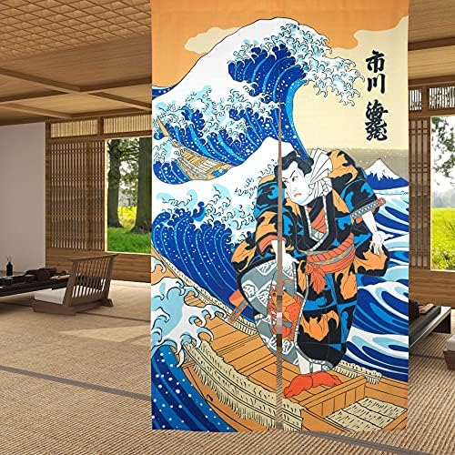 LIGICKY Noren Curtain The Great Wave Door Divider