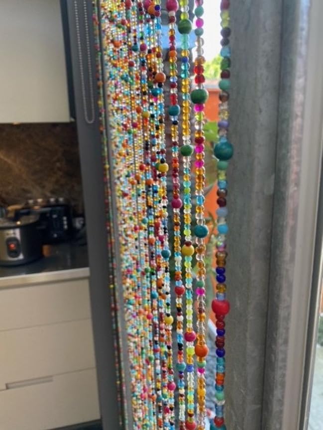 Mango Gifts Boho Beaded Curtain with Jingle Bells