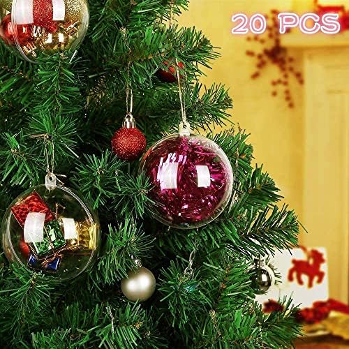 AGM 20Pcs Clear Fillable Hanging Ornaments