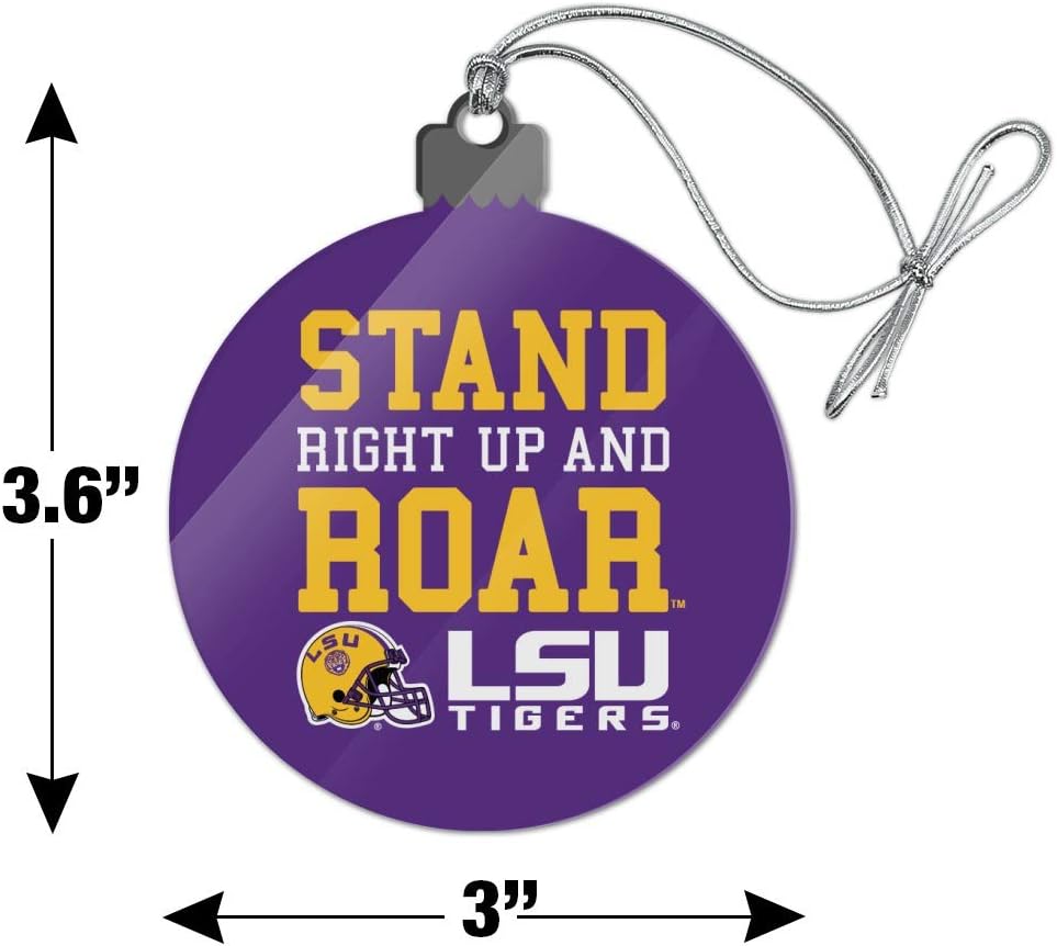 GRAPHICS MORE LSU Tigers Football Acrylic Christmas Ornament