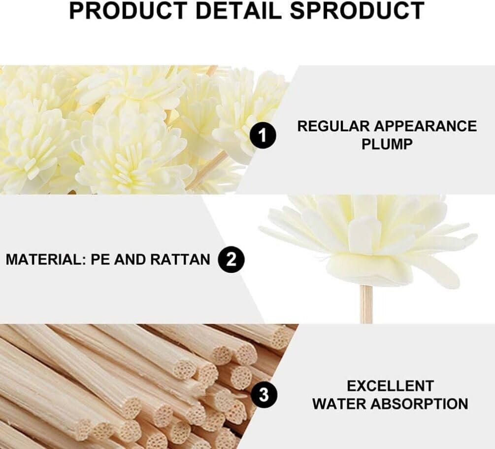 Garneck Reed Diffuser Sticks 10pcs for Home Office Car