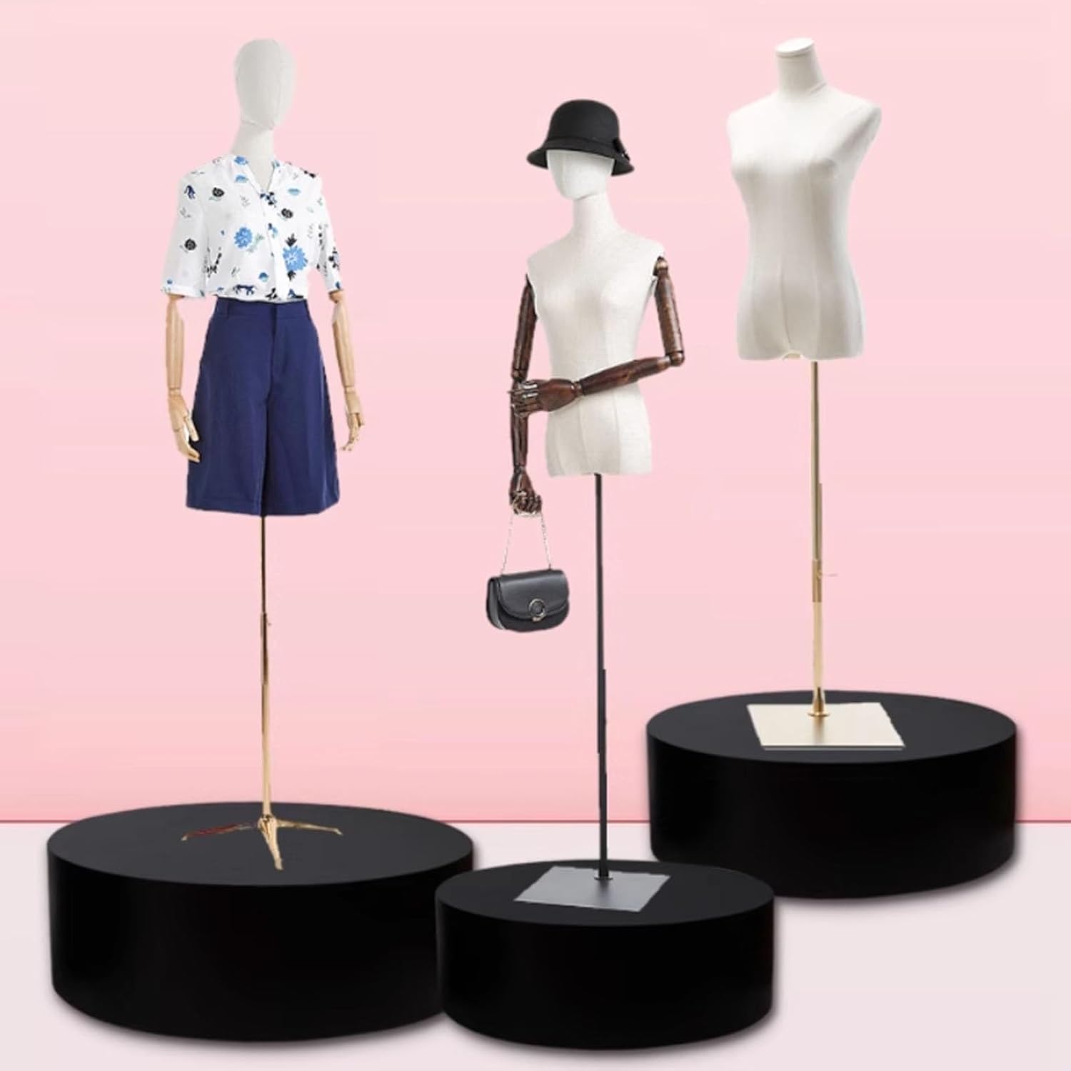 Wooden Floor Display Cube Pedestal For Clothing Store