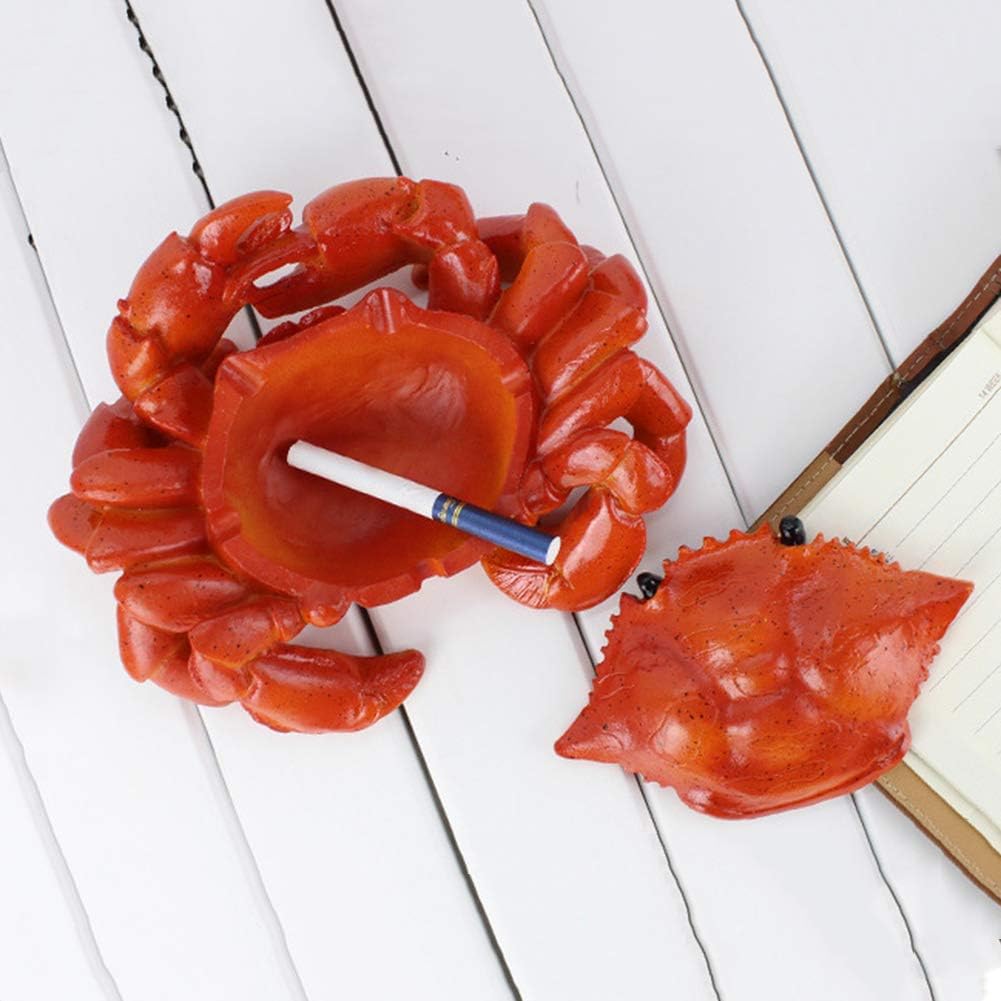 Resin Crab Shape Ornament Ashtray Home Office Decor