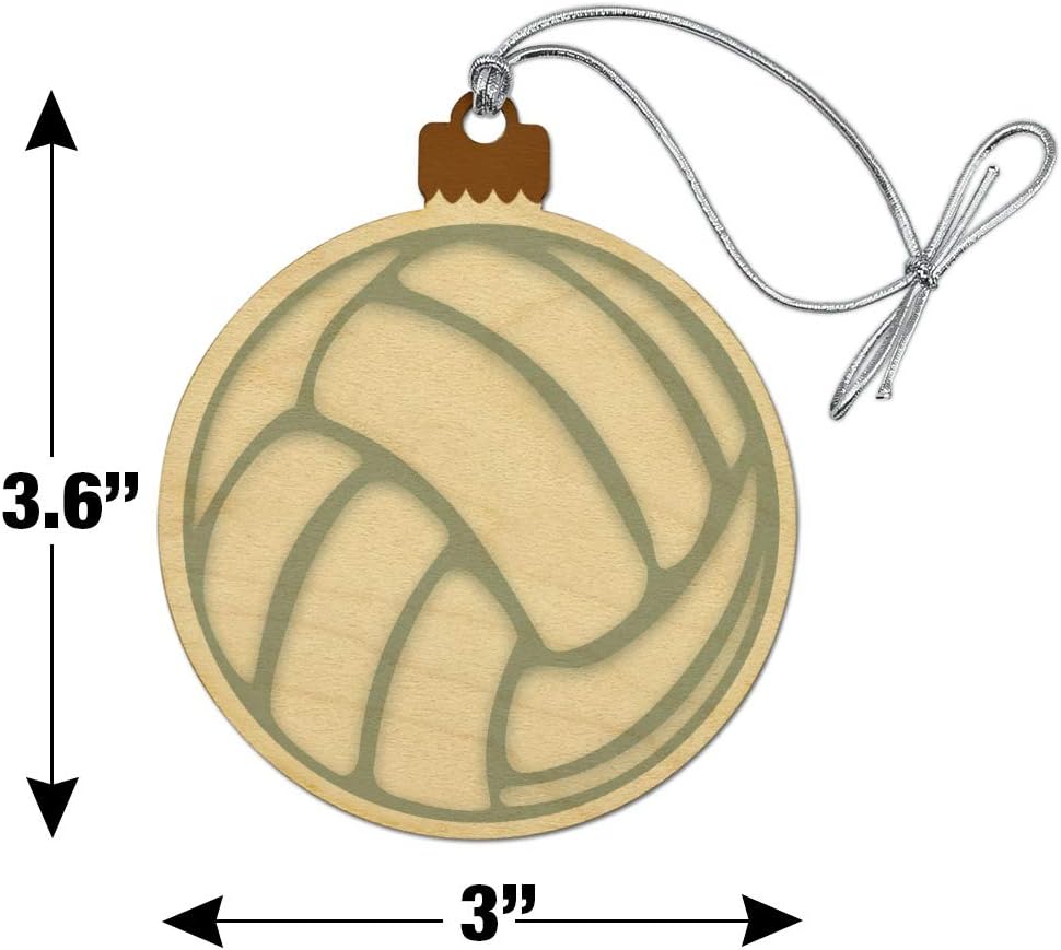 GRAPHICS AND MORE Volleyball Ball Wood Christmas Ornament