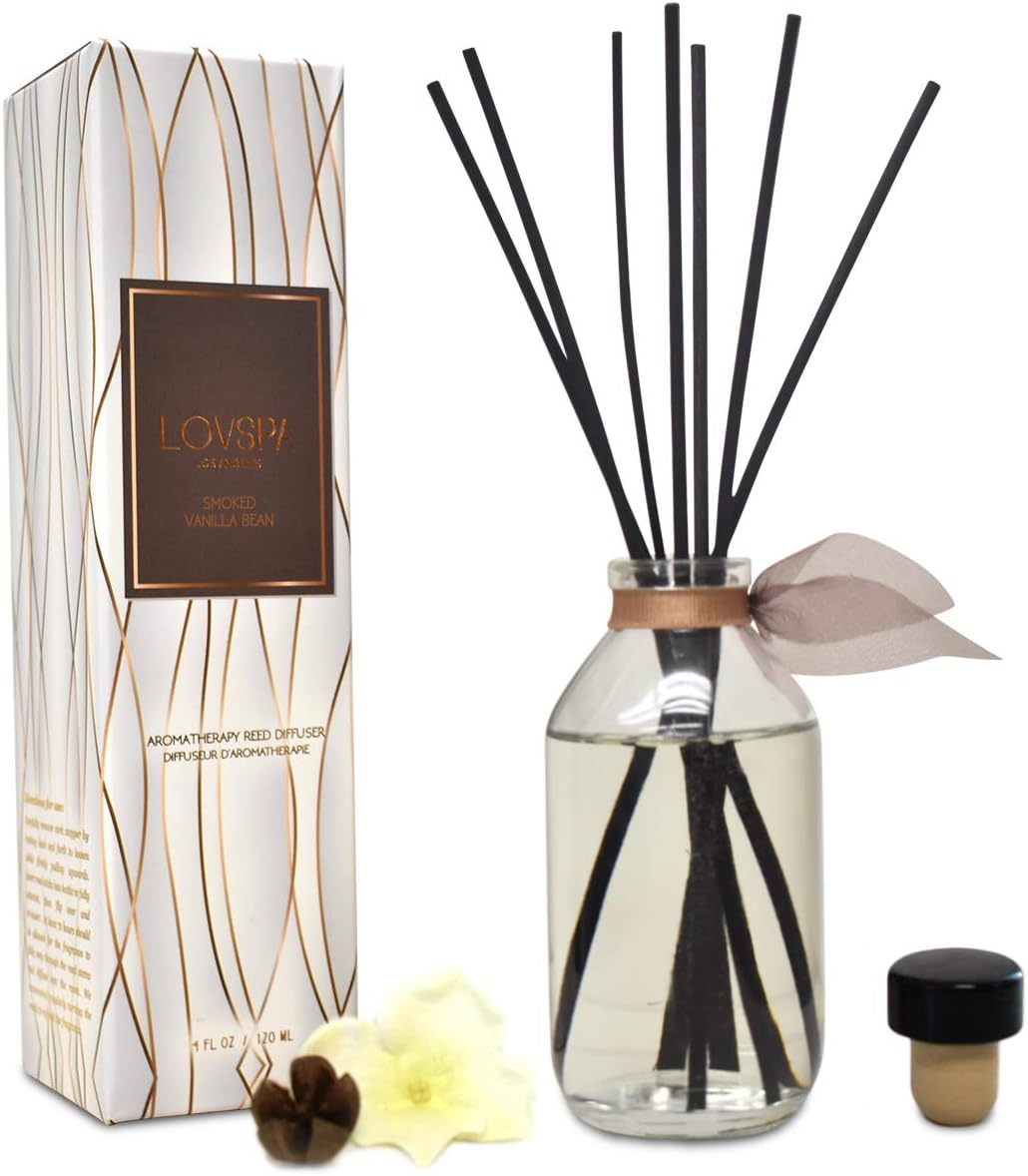 LOVSPA Smoked Vanilla Bean Reed Diffuser Set