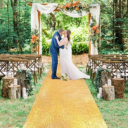 B-COOL Gold Sequin Aisle Runner 4ft x 20ft