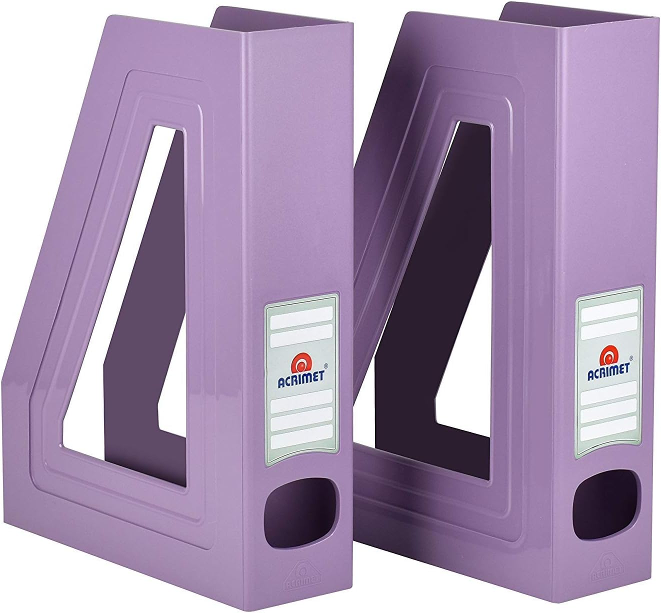 Acrimet Magazine File Holder 2 Pack Solid Purple